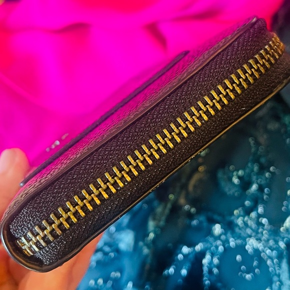 UNICORN COACH HOLOGRAM Accordion Zip Around Long Wallet Pocket Purple Green Teal - Picture 9 of 16